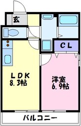 萩原天神駅 徒歩18分 3階の物件間取画像